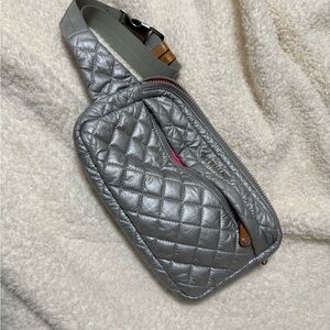 MZ Wallace Bag with Pink Interior and Tan Accents